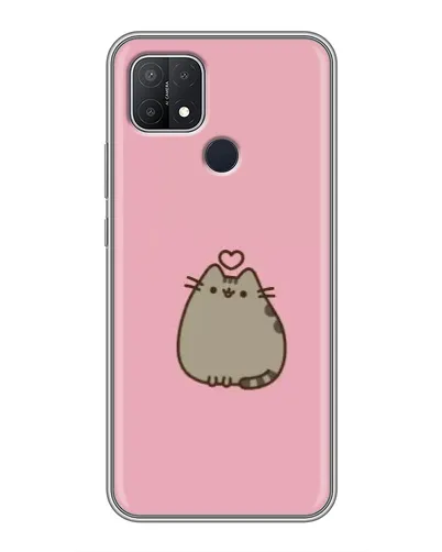 Чехол для OPPO A15 с картинкой «Pusheen сердце» Чехол для OPPO A15 с картинкой «Pusheen сердце»