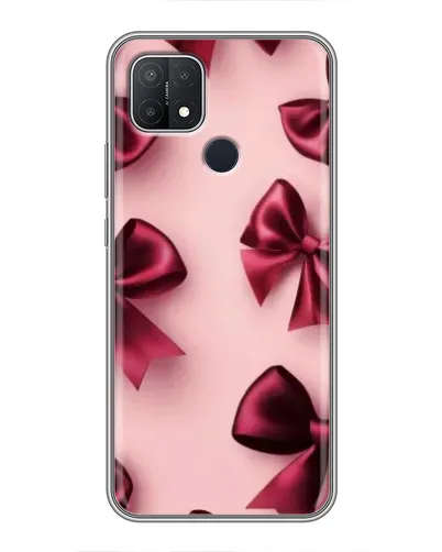 Чехол для OPPO A15 с картинкой «Бордовый атлас»
