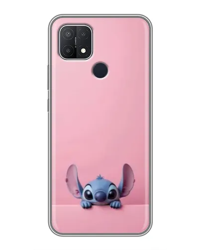 Чехол для OPPO A15 с картинкой «Stitch выглядывает»