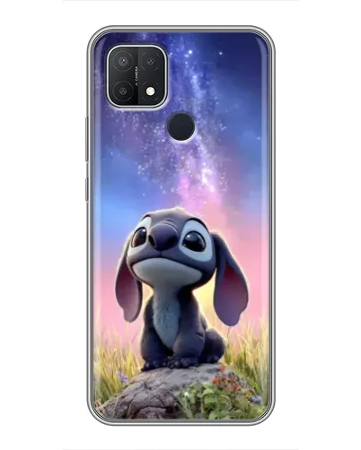 Чехол для OPPO A15 с картинкой «Стич на рассвете»