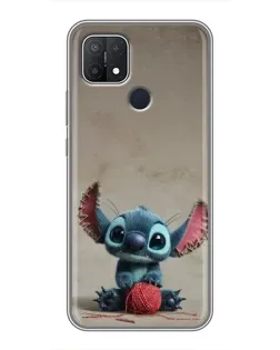 Чехол для OPPO A15 с картинкой «Стич на коричневом фоне» Чехол для OPPO A15 с картинкой «Стич на коричневом фоне»