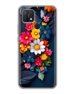 Чехол для OPPO A15 с картинкой «Цветочная феерия» Чехол для OPPO A15 с картинкой «Цветочная феерия»