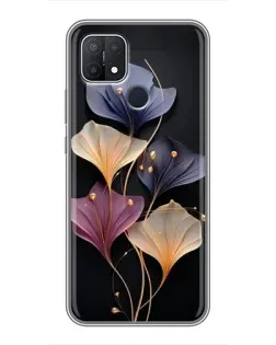 Чехол для OPPO A15 с картинкой «Лиловые цветы грации» Чехол для OPPO A15 с картинкой «Лиловые цветы грации»