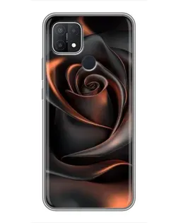 Чехол для OPPO A15 с картинкой «Шелковая черная роза» Чехол для OPPO A15 с картинкой «Шелковая черная роза»