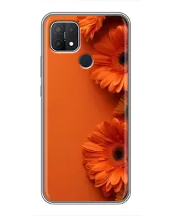 Чехол для OPPO A15 с картинкой «Оранжевые герберы» Чехол для OPPO A15 с картинкой «Оранжевые герберы»