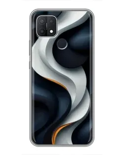 Чохол для OPPO A15 з картинкою «Об'ємні чорно-білі стрічки» Чохол для OPPO A15 з картинкою «Об'ємні чорно-білі стрічки»