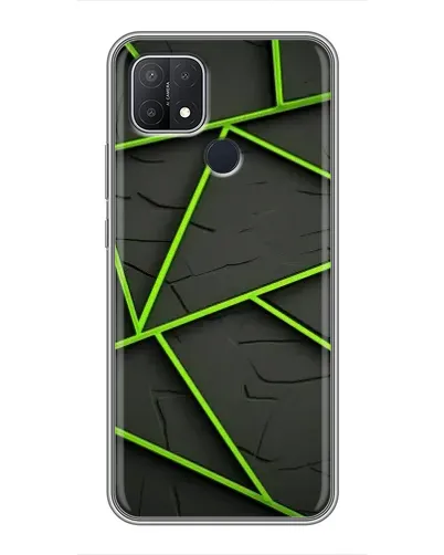 Чохол для OPPO A15 з картинкою «Зелені геометричні лінії» Чохол для OPPO A15 з картинкою «Зелені геометричні лінії»