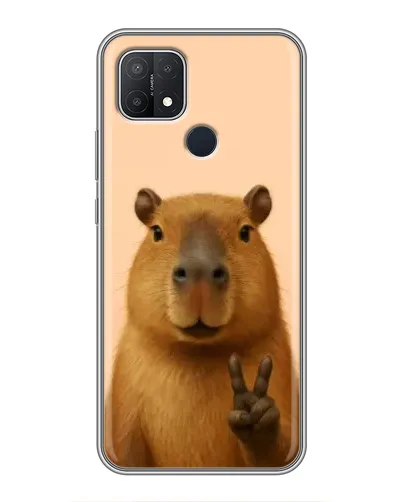 Чехол для OPPO A15 с картинкой «Капибара виктория»