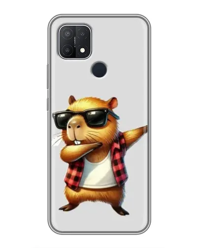 Чехол для OPPO A15 с картинкой «Капибара рэпер даб»