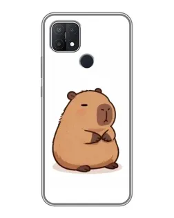 Чехол для OPPO A15 с картинкой «Толстенькая капибара»