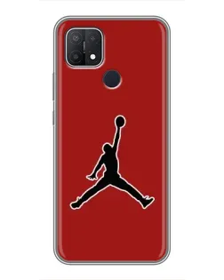 Чехол для OPPO A15s с картинкой «Jordan Red Back»