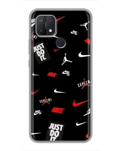 Чехол для OPPO A15s с картинкой «Nike Mix Pattern»