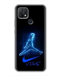 Чехол для OPPO A15s с картинкой «Jordan Neon Blue»