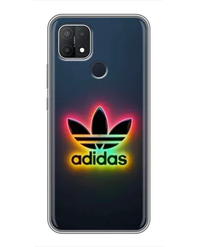 Чехол для OPPO A15s с картинкой «Неоновый Adidas»