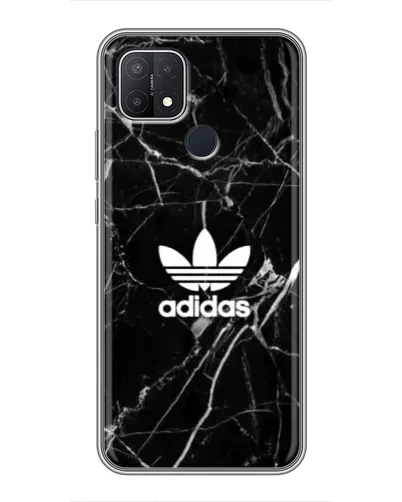 Чехол для OPPO A15s с картинкой «Белый мрамор Adidas»