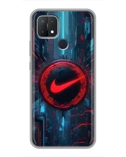 Чехол для OPPO A15s с картинкой «Техногенный стиль Nike» Чехол для OPPO A15s с картинкой «Техногенный стиль Nike»