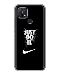 Чехол для OPPO A15s с картинкой «Текстовый принт Nike» Чехол для OPPO A15s с картинкой «Текстовый принт Nike»