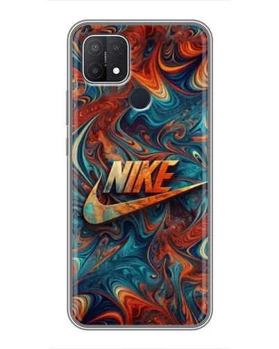 Чехол для OPPO A15s с картинкой «Nike в абстракции»