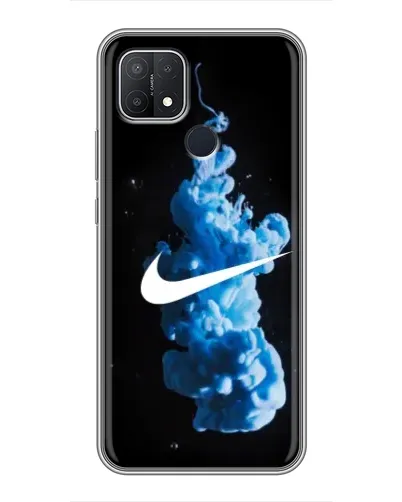Чехол для OPPO A15s с картинкой «Nike и синий дым»