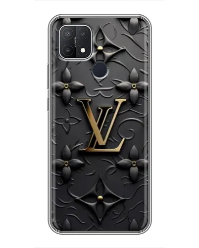 Чехол для OPPO A15s с картинкой «Кожаная текстура LV»