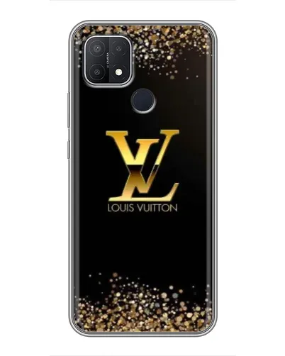 Чехол для OPPO A15s с картинкой «LV — золотые искры»