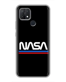 Чохол для OPPO A15s з картинкою «NASA — класика Red Blue»