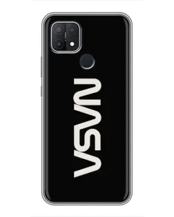 Чохол для OPPO A15s з картинкою «NASA — вертикальний логотип»