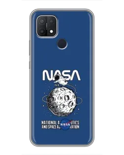 Чохол для OPPO A15s з картинкою «NASA — місячна місія»