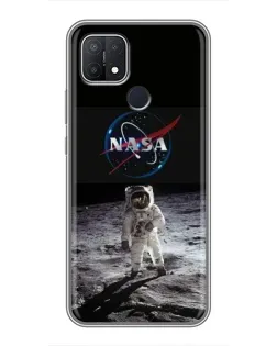 Чохол для OPPO A15s з картинкою «Астронавт на Місяці»