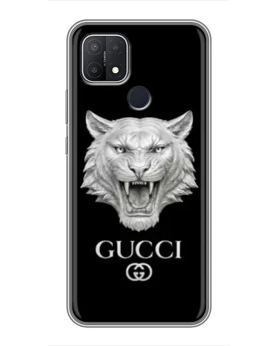 Чехол для OPPO A15s с картинкой «Gucci — серебряный лев» Чехол для OPPO A15s с картинкой «Gucci — серебряный лев»