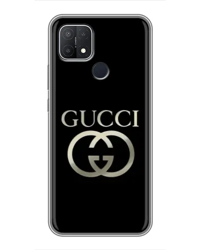 Чехол для OPPO A15s с картинкой «Gucci — золото на черном» Чехол для OPPO A15s с картинкой «Gucci — золото на черном»