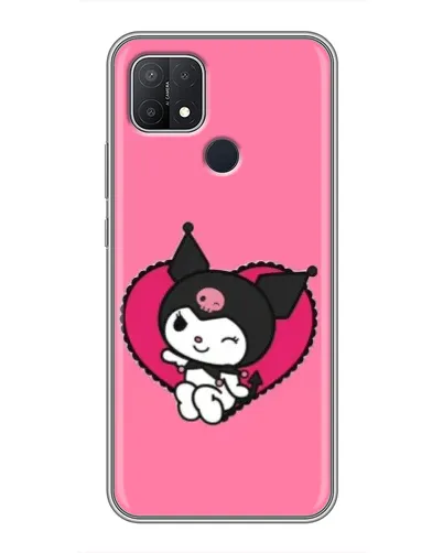 Чехол для OPPO A15s с картинкой «Kuromi — любовь в сердце»