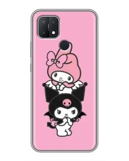 Чехол для OPPO A15s с картинкой «My Melody и Kuromi» Чехол для OPPO A15s с картинкой «My Melody и Kuromi»
