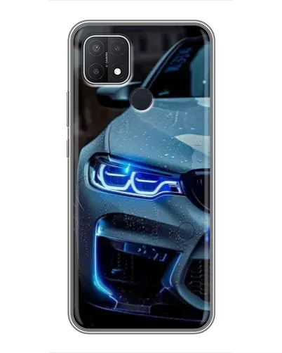 Чехол для OPPO A15s с картинкой «Взгляд BMW с синими фарами» Чехол для OPPO A15s с картинкой «Взгляд BMW с синими фарами»