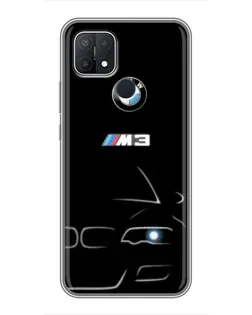 Чехол для OPPO A15s с картинкой «Минималистичный принт BMW M3»