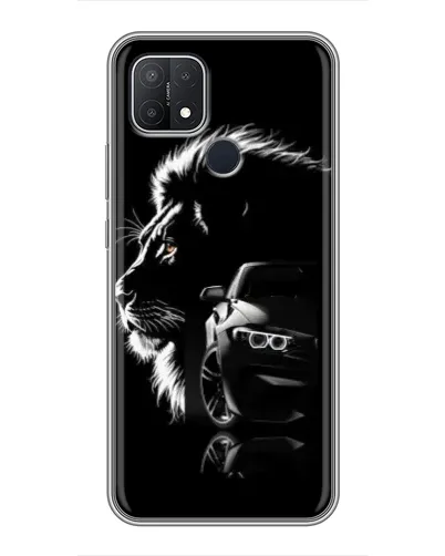 Чехол для OPPO A15s с картинкой «BMW и лев» Чехол для OPPO A15s с картинкой «BMW и лев»