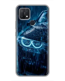 Чехол для OPPO A15s с картинкой «BMW под дождем»
