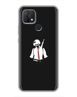 Чохол для OPPO A15s з картинкою «PUBG — силует воїна»
