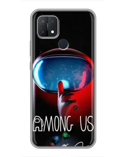 Чехол для OPPO A15s с картинкой «Красный импостер — макро» Чехол для OPPO A15s с картинкой «Красный импостер — макро»