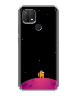 Чохол для OPPO A15s з картинкою «Самотній герой на планеті»