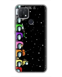 Чохол для OPPO A15s з картинкою «Команда Among Us»