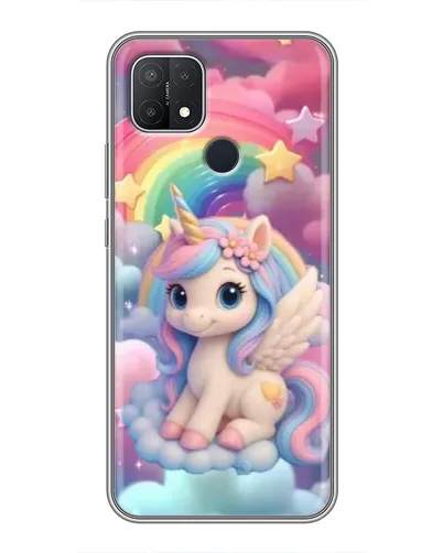Чехол для OPPO A15s с картинкой «Маленький единорог»