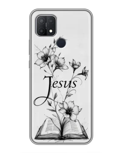 Чохол для OPPO A15s з картинкою «Квіти та Біблія» Чохол для OPPO A15s з картинкою «Квіти та Біблія»