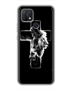 Чехол для OPPO A15s с картинкой «Сияющий крест Jesus»