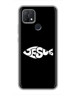 Чехол для OPPO A15s с картинкой «Рыба Jesus»