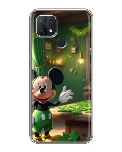 Чехол для OPPO A15s с картинкой «Микки в мастерской»