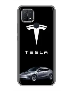 Чохол для OPPO A15s з картинкою «Tesla Model Y»