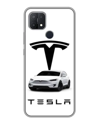 Чехол для OPPO A15s с картинкой «Tesla White Style» Чехол для OPPO A15s с картинкой «Tesla White Style»