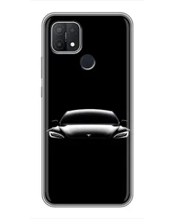 Чохол для OPPO A15s з картинкою «Фари Tesla Night»