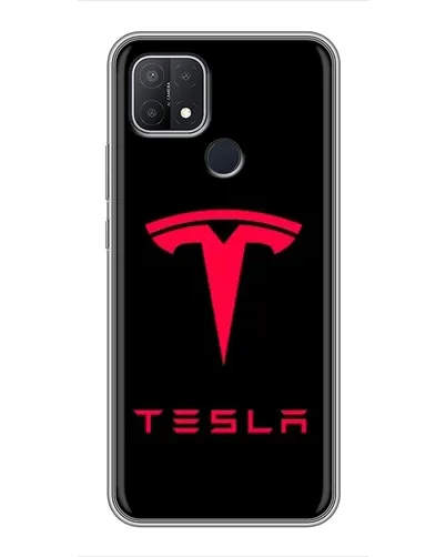 Чехол для OPPO A15s с картинкой «Tesla Red Logo» Чехол для OPPO A15s с картинкой «Tesla Red Logo»